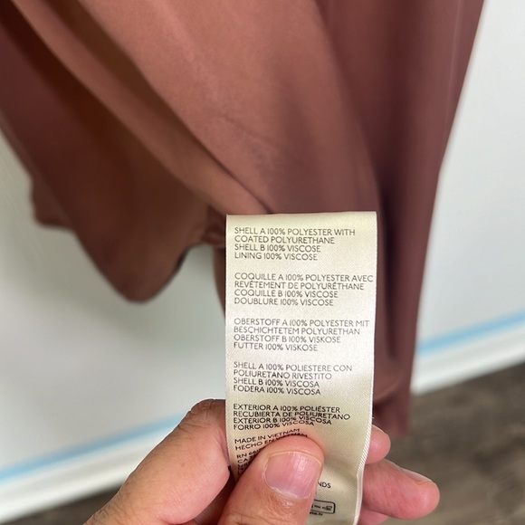 Anthropologie - NWT Faux Leather One Shoulder Asymmetrical Midi Dress Size 6 - Picture 8 of 15